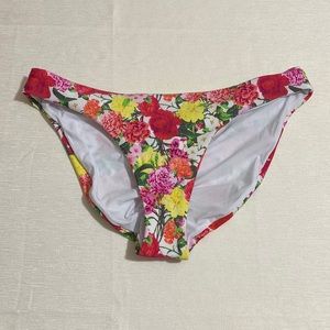PILYQ Women’s Eden Basic Ruched Teeny Bikini Bottom Floral Prints Size S
